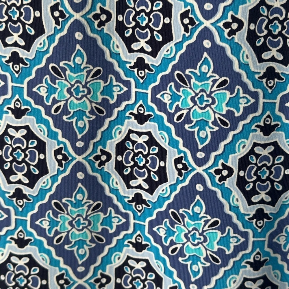 Tommy Bahama Tika Tiles Split-Neck Swim Dress Pop Over Pockets Beach Vacation M - Picture 6 of 9